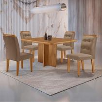 Mesa Olimpia 90 Mdf Canto Copo E Com 4 Cadeiras Carol Veludo Capuccino Naturalle Mesa Olimpia 90 Mdf Canto Copo E Com 4 Cadeiras Carol Veludo Capuccino Naturalle