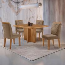 Mesa Olimpia 90 Mdf Canto Copo E Com 4 Cadeiras Melissa Veludo Capuccino Naturalle Mesa Olimpia 90 Mdf Canto Copo E Com 4 Cadeiras Melissa Veludo Capuccino Naturalle