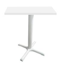 Mesa Ômega Ferro Branco 74 cm (Alt) Base em X Tampo MDP Quadrado Branco 70 cm (Larg) x 2,50 cm (Alt) Mesa Ômega Ferro Branco 74 cm (Alt) Base em X Tampo MDP Quadrado Branco 70 cm (Larg) x 2,50 cm (Alt)