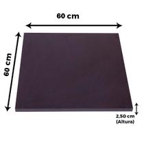 Mesa Ômega Ferro Branco 74 cm (Alt) Base em X Tampo MDP Quadrado Preto 60 cm (Larg) x 2,50 cm (Alt) Mesa Ômega Ferro Branco 74 cm (Alt) Base em X Tampo MDP Quadrado Preto 60 cm (Larg) x 2,50 cm (Alt)