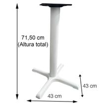 Mesa Ômega Ferro Branco 74 cm (Alt) Base em X Tampo MDP Redondo Cinza 80 cm (Larg) x 2,50 cm (Alt) Mesa Ômega Ferro Branco 74 cm (Alt) Base em X Tampo MDP Redondo Cinza 80 cm (Larg) x 2,50 cm (Alt)