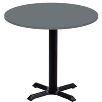 Mesa Ômega Ferro Preto 74 cm (Alt) Base em X Tampo MDP Redondo 60 cm (Larg) x 2,50 cm (Alt) Grafito Mesa Ômega Ferro Preto 74 cm (Alt) Base em X Tampo MDP Redondo 60 cm (Larg) x 2,50 cm (Alt) Grafito