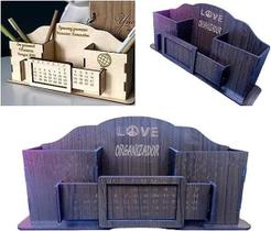 Mesa Organizada: Organizador Multiuso Com Calendário De Mdf