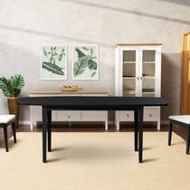 Mesa Oval 6 Lugares 1,8m Tampo MDF Tiê CabeCasa MadeiraOriginals