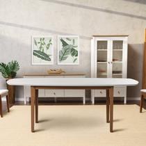 Mesa Oval 8 Lugares 2,0m Tampo MDF Tiê CabeCasa MadeiraOriginals Marrom Mesa Oval 8 Lugares 2,0m Tampo MDF Tiê CabeCasa MadeiraOriginals Marrom