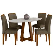 Mesa Oval Com 4 Cadeiras Montana 1,36 Cin/off/capu - Móveis Arapongas Mesa Oval Com 4 Cadeiras Montana 1,36 Cin/off/capu - Móveis Arapongas