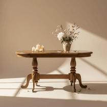 Mesa Oval Gramado 1,50 X 90 - Macica - Moveis De Gramado