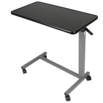 Mesa Overbed Vaunn Medical ajustável com rodas em nogueira Mesa Overbed Vaunn Medical ajustável com rodas em nogueira