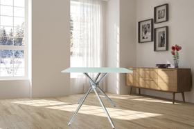 Mesa Overstock Cafe-308 Prata e Branco Mesa Overstock Cafe-308 Prata e Branco