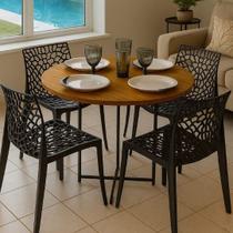 Mesa P/4 Cadeiras Sala de Jantar Apartamento Área Gourmet Casa Cafeteria Restaurante Bar