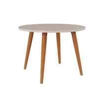 Mesa p/ Cozinha Dani Madeira Maciça c/ Tampo Madeirado c/ Vidro 109cm Madeirado/Off White - Cimol Mesa p/ Cozinha Dani Madeira Maciça c/ Tampo Madeirado c/ Vidro 109cm Madeirado/Off White - Cimol