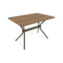 Mesa p/ Cozinha Loire c/ Tampo 1.60cm Bronze/Nogueira - Kappesberg Mesa p/ Cozinha Loire c/ Tampo 1.60cm Bronze/Nogueira - Kappesberg