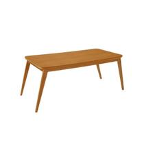 Mesa p/ Cozinha Rufato Havana Madeira c/ Tampo Madeirado Curvo 180cm Naturale