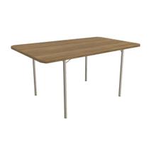 Mesa p/ Cozinha Sena c/ Tampo 1.60cm Niquel/Nogueira - Kappesberg Mesa p/ Cozinha Sena c/ Tampo 1.60cm Niquel/Nogueira - Kappesberg