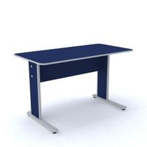 Mesa p/ escritório 121x61 pandin maxxi -azul/cinza