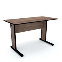 Mesa p/ escritório 121x61 pandin maxxi - walnut/preto