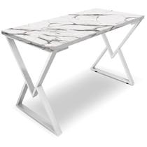 Mesa P/ Escritório Jantar Gamer 1,00x0,60 Em Aço Tampo Em Madeira