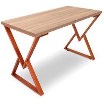 Mesa P/ Escritório Jantar Gamer Daloa 1,20x0,60 Em Aço Tampo Em Madeira