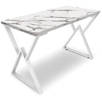Mesa P/ Escritório Jantar Gamer Omega 1,00x0,60 Em Aço Tampo Em Madeira
