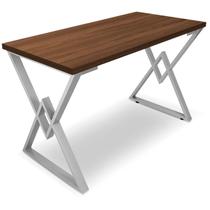 Mesa P/ Escritório Jantar Gamer Ouro 1,20x0,60 Em Aço Tampo Em Madeira