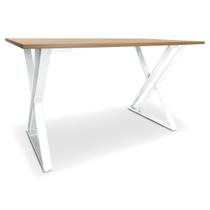 Mesa P/ Escritório Jantar Gamer Tampo 1,00x0,60 Qatar Branco/Jade