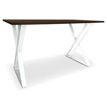 Mesa P/ Escritório Jantar Gamer Tampo 1,00x0,60 Qatar Branco/Villandry - Genus - BR