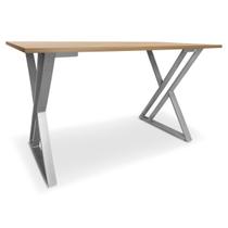 Mesa P/ Escritório Jantar Gamer Tampo 1,00x0,60 Qatar Prata/Jade