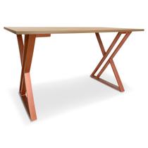 Mesa P/ Escritório Jantar Gamer Tampo 1,20x0,60 Qatar Cobre/Jade