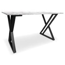 Mesa P/ Escritório Jantar Gamer Tampo 1,20x0,60 Qatar Preto/Vulcano