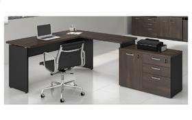 Mesa p/ Escritório Web30 1,20 + Balcão 1pt 3gv Marsala/Preto