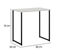 Mesa P/ Estudos Teixeira 80 cm tampo Branco Mesa P/ Estudos Teixeira 80 cm tampo Branco