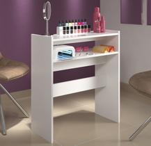 Mesa p/ Manicure c/ Prateleira Porta Esmaltes Multiuso Branco