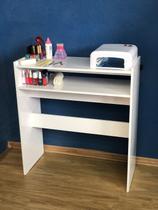 Mesa p/ Manicure c/ Prateleira Salão de Beleza