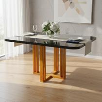 Mesa Paola 120x80 MDF/Vidro Bom Pastor