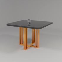 Mesa Paola 90x90 MDF/Vidro Bom Pastor