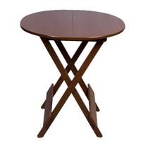 Mesa para Açaí Dobravel de Madeira 60 Redonda - Imbuia