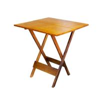 Mesa Para Açaí Dobravel De Madeira 70x70 - Natural - Marrom Mesa Para Açaí Dobravel De Madeira 70x70 - Natural - Marrom
