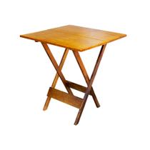 Mesa para Area de Lazer Dobrável de Madeira 60x60 - Natural