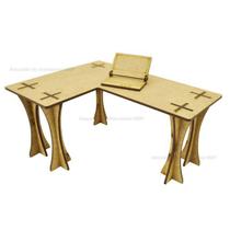 Mesa para Boneca com Computador 20x15x9 Laser Mdf Madeira