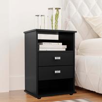 Mesa para Cabeceira 65 X 38cm Londres Preto Mesa para Cabeceira 65 X 38cm Londres Preto