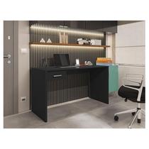 Mesa para Computador Ambiente Gávea com Gaveta Preto Trama - Móveis Leão - MOVEIS LEAO