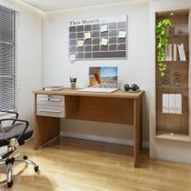 Mesa para Computador Byte 1 Gaveta 116cm Cinamomo E Off White