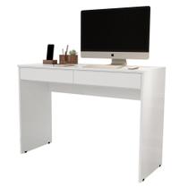 Mesa Para Computador Escrivaninha Home Office 2 Gavetas - Branco - RPM Móveis