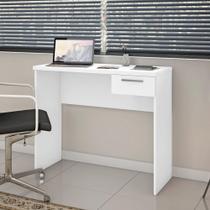 Mesa Para Computador Escrivaninha Home Office Estudos Pequena 1 Gaveta Escritório Quarto Branca