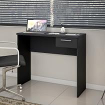 Mesa Para Computador Escrivaninha Home Office Estudos Pequena 1 Gaveta Escritório Quarto Preta