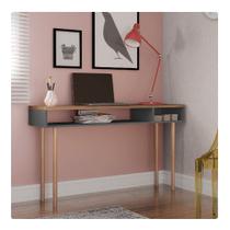 Mesa Para Computador Escrivaninha Multi Cinza Caemmun