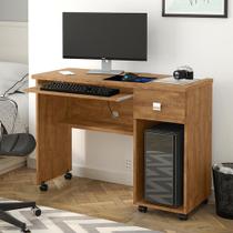 Mesa Para Computador Escrivaninha Office Vicenza Com Gaveta Amêndoa Lukaliam Móveis
