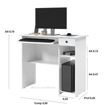 Mesa Para Computador Estudo Gama cor Branco - MJM Casa dos Móveis