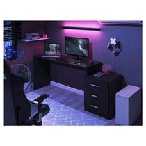 Mesa para Computador Gamer Ambiente DRX 5000 Preto Trama - Móveis Leão