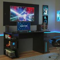 Mesa para Computador Gamer e Painel até 58 Madesa - Preto Mesa para Computador Gamer e Painel até 58 Madesa - Preto